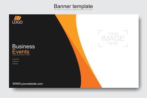 Vector abstract design web banner template. Web Design Elements - Header Design. Abstract geometric web banner template on grey background.