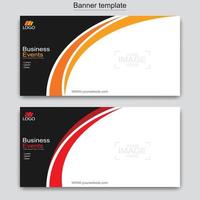 Vector abstract design web banner template. Web Design Elements - Header Design. Abstract geometric web banner template on grey background.