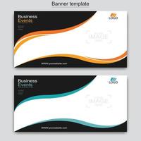 Vector abstract design web banner template. Web Design Elements - Header Design. Abstract geometric web banner template on grey background.