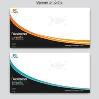 Vector abstract design web banner template. Web Design Elements - Header Design. Abstract geometric web banner template on grey background.