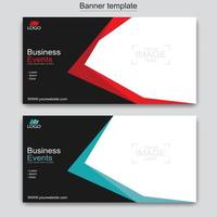 Vector abstract design web banner template. Abstract geometric web banner template on grey background.