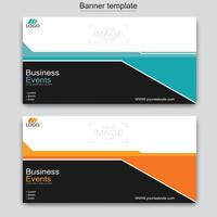 Vector abstract design web banner template. Abstract geometric web banner template on grey background.