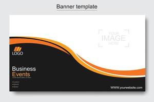 Vector abstract design web banner template. Web Design Elements - Header Design. Abstract geometric web banner template on grey background.