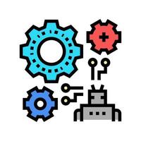 machine learning color icon vector illustration