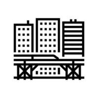 metro tram electric train transport station line icon vector illustration