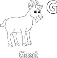 Goat Alphabet Dinosaur ABC Coloring Page vector