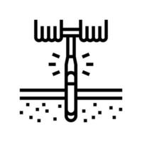 drilling tool for soil testing line icon vector illustration