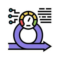 speed achievement task optimization color icon vector illustration