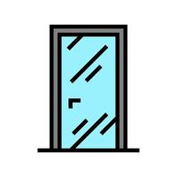 ilustración de vector de icono de color de puerta de vidrio