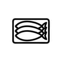vector de icono de filete de atún. ilustración de símbolo de contorno aislado