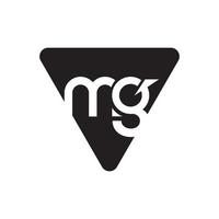 diseño del logotipo de la letra mg. letras iniciales mg logo icono vector