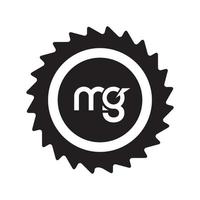 diseño del logotipo de la letra mg. letras iniciales mg logo icono vector