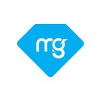 diseño del logotipo de la letra mg. letras iniciales mg logo icono vector