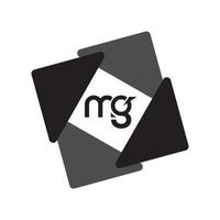 diseño del logotipo de la letra mg. letras iniciales mg logo icono vector