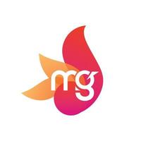 diseño del logotipo de la letra mg. letras iniciales mg logo icono vector