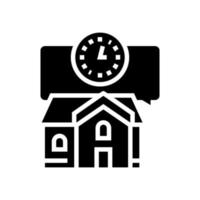 short term rent glyph icon vector illustration