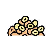 ilustración de vector de icono de color de pila de cereal