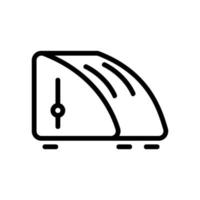 triangular mechanical toaster icon vector outline illustration