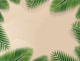 Nature background when on the beach with clean sand and shady coconut trees vector