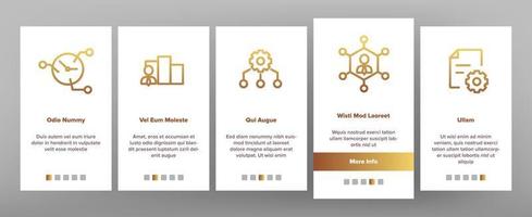 Management Onboarding Elements Icons Set Vector