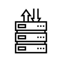 data center line icon vector illustration