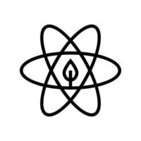 atom ecosystem line icon vector illustration