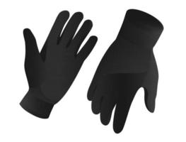 un par de guantes negros vector