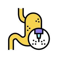 stomach laser medical treatment color icon vector illustration