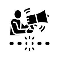 freedom of speech glyph icon vector illustration