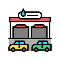 edificio servicio de lavado de autos color icono vector ilustración