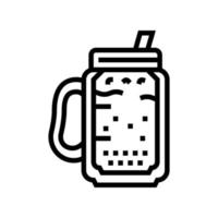 ilustración de vector de icono de línea de café moka