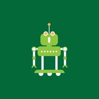 artificial intelligence Flat robot character vector