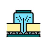 cut machine plywood factory color icon vector illustration