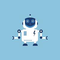 Artificial intelligence assistant robot concept vector