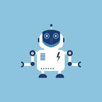 Artificial intelligence assistant robot concept vector