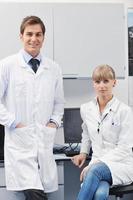 science people in bright lab photo