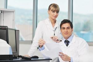 science people in bright lab photo