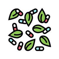 natural drugs phytotherapy color icon vector illustration