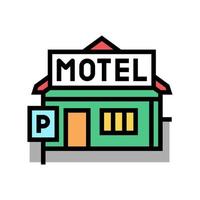 ilustración de vector de icono de color de motel de construcción