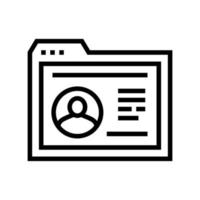 employee cv web site line icon vector illustration