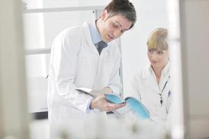 science people in bright lab photo