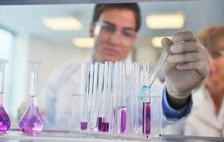 science people in bright lab photo