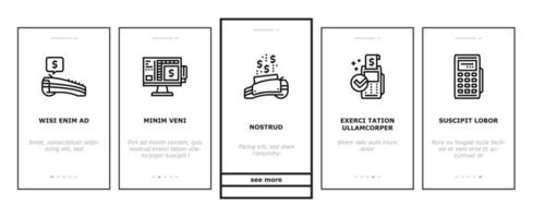 vector de conjunto de iconos de incorporación de dispositivo pos terminal