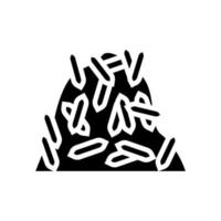oatmeal pile glyph icon vector illustration