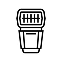 flash photo camera line icon vector illustration