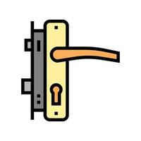 door handle and lock color icon vector illustration