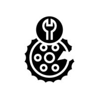 maintenance and repairs glyph icon vector illustration