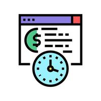 time for pay loan color icon vector illustration