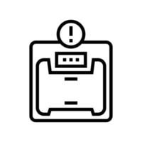 excess weight bariatric line icon vector illustration