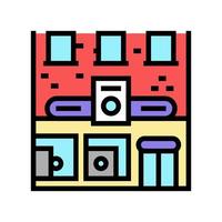 laundromat building color icon vector illustration